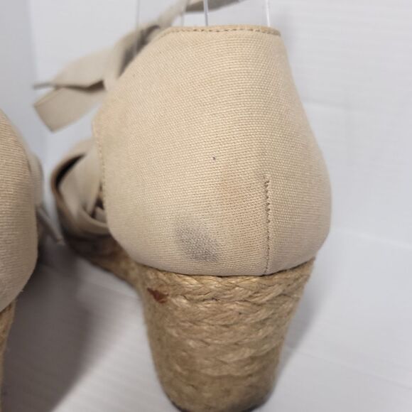 Vionic Aruba Kaitlyn Wedge Orthotic Espadrilles in Oat Womens Size 10 - Picture 13 of 15